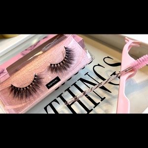 Faux Mink lashes + eyelashes adapter & brush